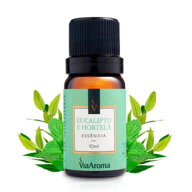 ESSENCIA VIA AROMA CLáSSICA 10ML Eucalipto E Hortelã
