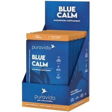 BLUE CALM PURAVIDA - LIMãO, CAMOMILA, MARACUJá E SPIRULINA AZUL - (CAIXA 20 SACHES)
