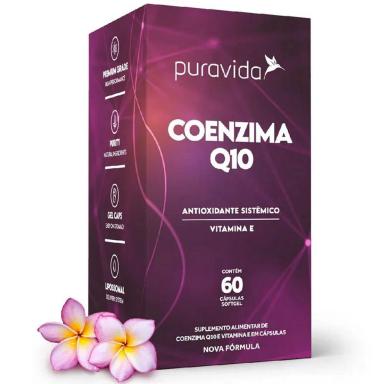 COENZIMA Q10 COM VITAMINA E - (60 SOFTGELS) - PURAVIDA