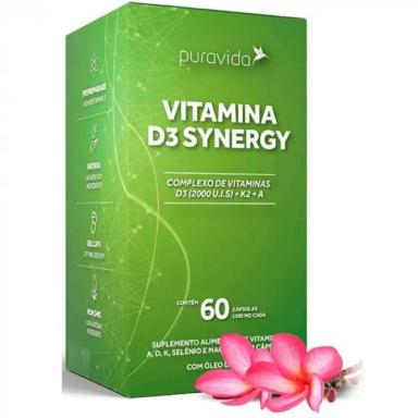 VITAMINA D3 SYNERGY PREMIUM - 60 CAPSULAS - PURAVIDA