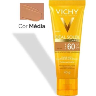 PROTETOR SOLAR FACIAL IDéAL SOLEIL CLARIFY FPS60 COR MéDIA 40G – VICHY