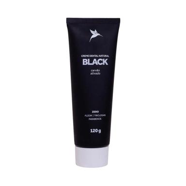 CREME DENTAL NATURAL BLACK CARVãO ATIVADO 120G - PURAVIDA