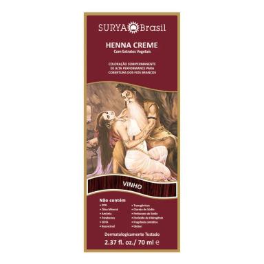 HENNA CREME NATURAL 70ML – SURYA BRASIL Vinho
