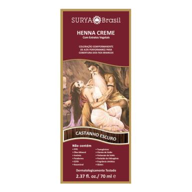 HENNA CREME NATURAL 70ML – SURYA BRASIL Castanho Escuro