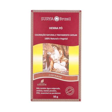 HENNA EM Pó NATURAL 50G – SURYA BRASIL Castanho