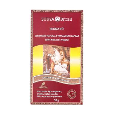 HENNA EM Pó NATURAL 50G – SURYA BRASIL Castanho Acinzentado