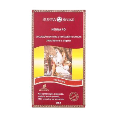 HENNA EM Pó NATURAL 50G – SURYA BRASIL Vermelho