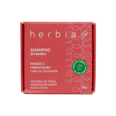 SHAMPOO EM BARRA PARA CABELOS CACHEADOS 80G - HERBIA
