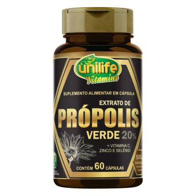 EXTRATO DE PRóPOLIS VERDE 500MG 60 CáPS - UNILIFE