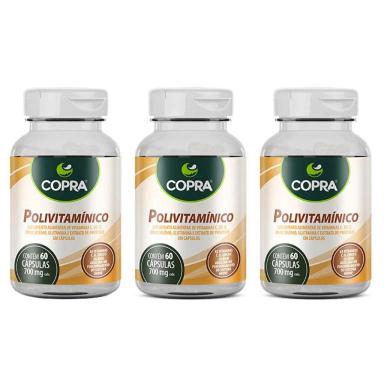 KIT 3UNI POLIVITAMINICO C/D/E/ZINCO/SELENIO 60 CáPS - COPRA