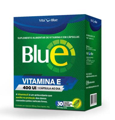 BLUE – VITAMINA E COM 30 CáPSULAS SOFTGEL