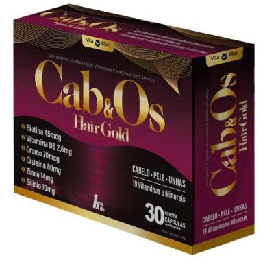 CAB&amp;amp;OS HAIR GOLD COM 30 CáPSULAS