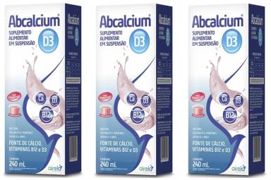 KIT 3UNI ABCALCIUM D+ 240ML SOLUçãO ORAL - AIRELA