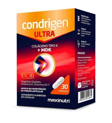 Condrigen Ultra (Colágeno Tipo 2 + Mdk) 30 Cáps - Maxinutri