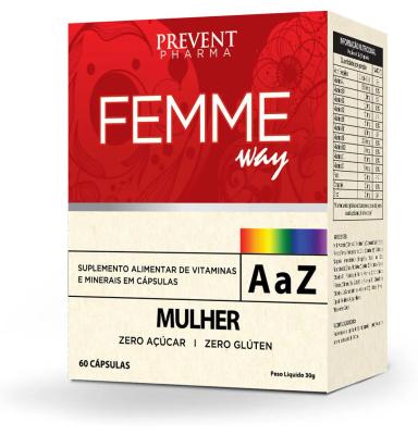 FEMME WAY MULHER A/Z 60 CáPS - PREVENT PHARMA