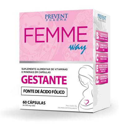 FEMME WAY GESTANTE 60 CáPS - PREVENT PHARMA