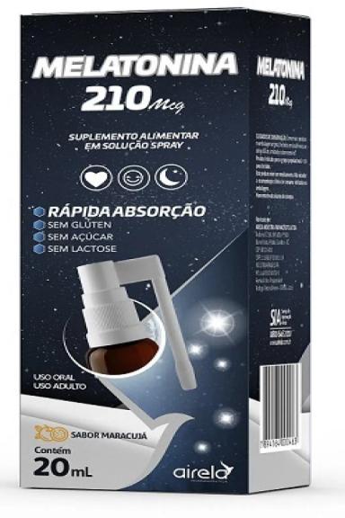 KIT 3UNI SUPLEMENTO ALIMENTAR MELATONINA 20ML SOLUÇÃO SPRAY - AIRELA