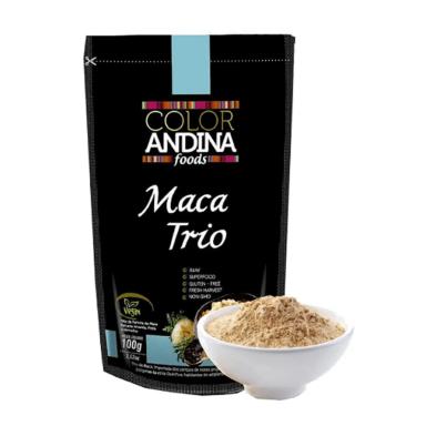MACA ANDINA Pó TRIO DE MACA 100G - COLOR ANDINA