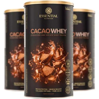 KIT 3X CACAO WHEY (840G CADA) - ESSENTIAL NUTRITION