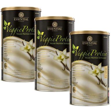 KIT 3X VEGGIE PROTEIN BAUNILHA (450G CADA) - ESSENTIAL NUTRITION