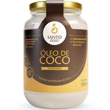 ÓLEO DE COCO EXTRAVIRGEM - EXTRAíDO DA PELíCULA DO COCO (500ML) - SANTO ÓLEO