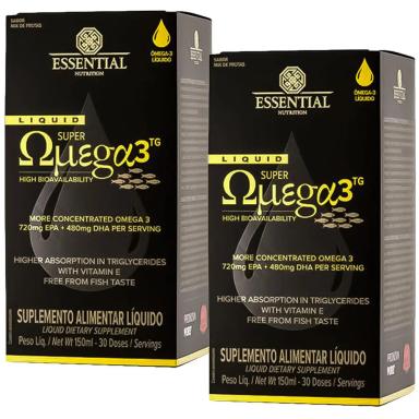 KIT 2X SUPER OMEGA 3 TG LIQUID - 150ML CADA - ESSENTIAL NUTRITION