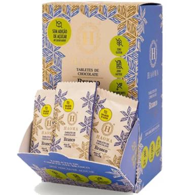 TABLETES DE CHOCOLATE BRANCO HAOMA - ZERO LACTOSE - (200G - 40 UNIDADES) - PROMOçAO