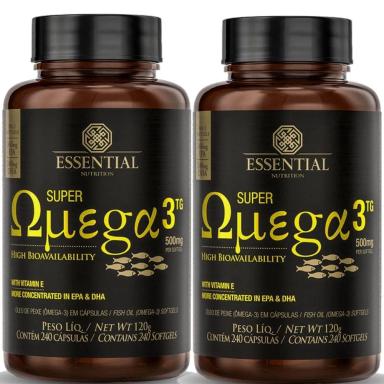 KIT 2X SUPER OMEGA 3 TG (240 CAPS) 500MG - ESSENTIAL NUTRITION