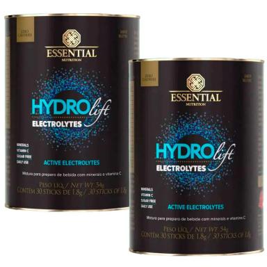 KIT 2X HYDROLIFT ELECTROLYTES + VITAMINA C - (30 STICKS CADA) - ESSENTIAL NUTRITION Neutro