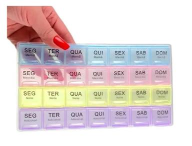 PORTA COMPRIMIDOS SEMANAL 4 HORáRIOS -