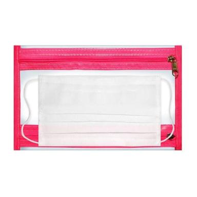PORTA MáSCARA ESTOJO NECESSAIRE E PORTA ABSORVENTE DUPLO Rosa