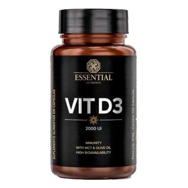 VITAMINA D VIT D3 ESSENTIAL NUTRITION 120 CAPS Unica