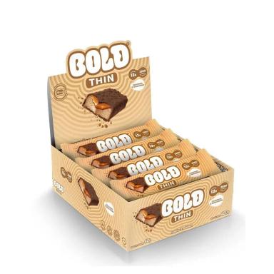 BARRINHA BOLD THIN CARAMELO E AMENDOIM (12 UN DE 40G) Unica
