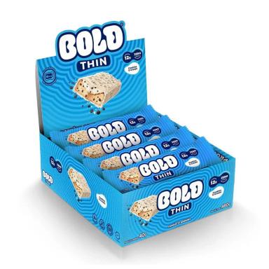 BARRINHA BOLD THIN COOKIES &amp;amp;AMP CREAM (12 UN DE 40G) Unica