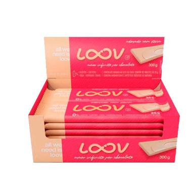 CHOCOLATE BRANCO AO LEITE DE COCO LOOV CHOCOLIFE (CX C/12 UN DE 25G)