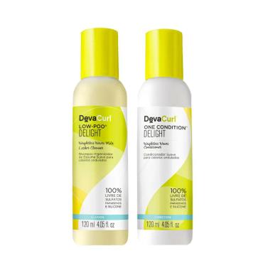 DEVA CURL LOW POO DELIGHT SHAMPOO 120ML E CONDICIONADOR 120ML