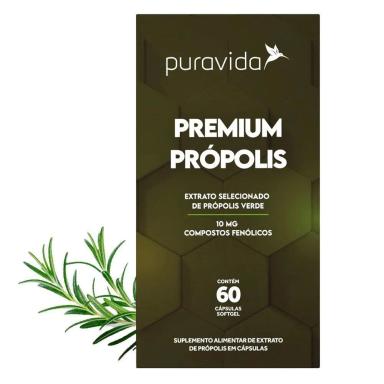PRóPOLIS VERDE PREMIUM PURAVIDA 60 CAPS