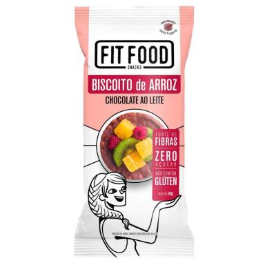BISCOITO DE ARROZ C/ CHOCOLATE AO LEITE FIT FOOD 60G