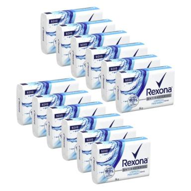 KIT 12 SABONETES EM BARRA ANTIBACTERIAL LIMPEZA PROFUNDA REXONA 84G