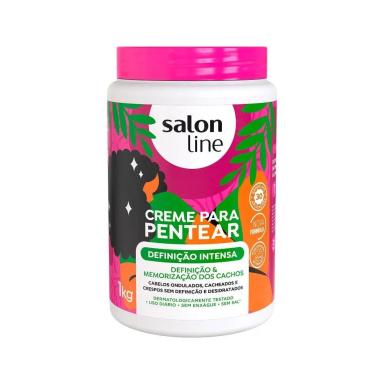 SALON LINE, CREME DE PENTEAR, DEFINIçãO INTENSA, AçãO HIDRATANTE, BRILHO INTENSO - CABELOS ONDULADOS, CACHEADOS E CRESPOS, 1 KG
