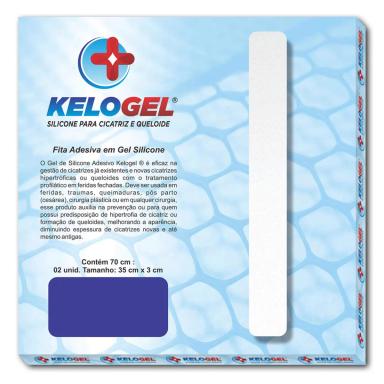 ADESIVO  EM GEL DE SILICONE PARA CICATRIZ 70CMX3CM KELOGEL