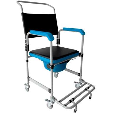 Cadeira de Banho desmontável D50 dellamed Preto Com Azul