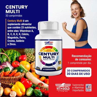 Kit 2x Multivitamínico Century Multi Vitgold 30 Comprimidos