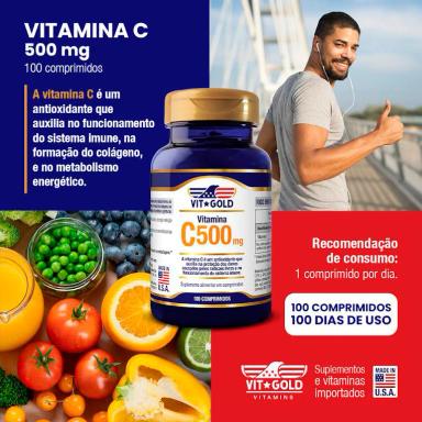 VITAMINA C 500 MG VITGOLD 100 COMP
