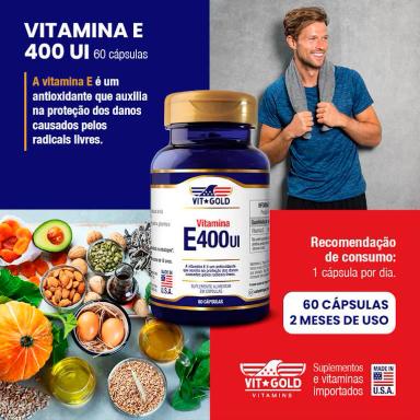 Vitamina E 400 UI Vitgold 60 Cápsulas
