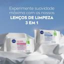 Lenço Demaquilante Nivea 3 em 1 Ação Hidratante 25 unidades