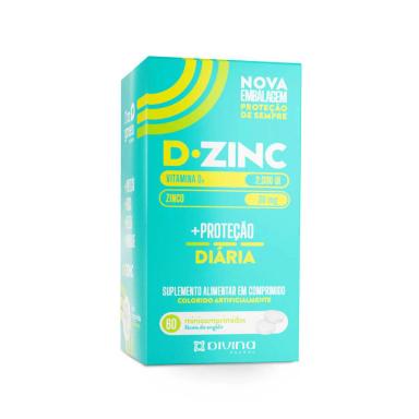 Vitamina D 2000UI + Zinco 30g D-Zinc 60 comprimidos