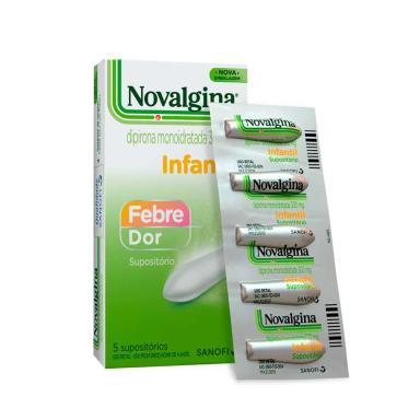 Novalgina Infantil Dipirona 300mg 5 supositórios