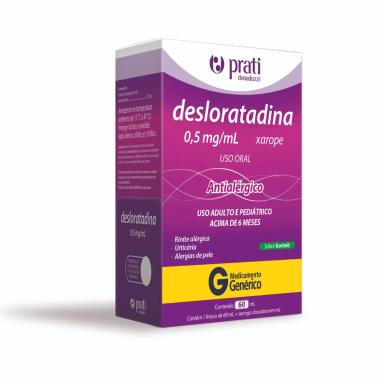 Desloratadina 0,5mg/ml Xarope 60ml Farmaco Prati Genérico