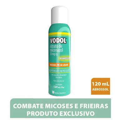 Vodol Nitrato de Miconazol 20mg/g Antimicótico Aerosol 120g